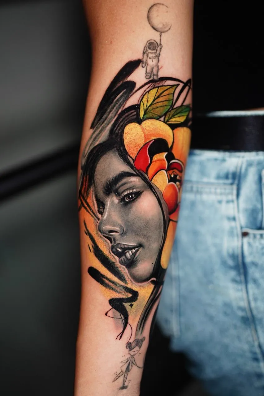 Inyección de tinta y líneas sólidas